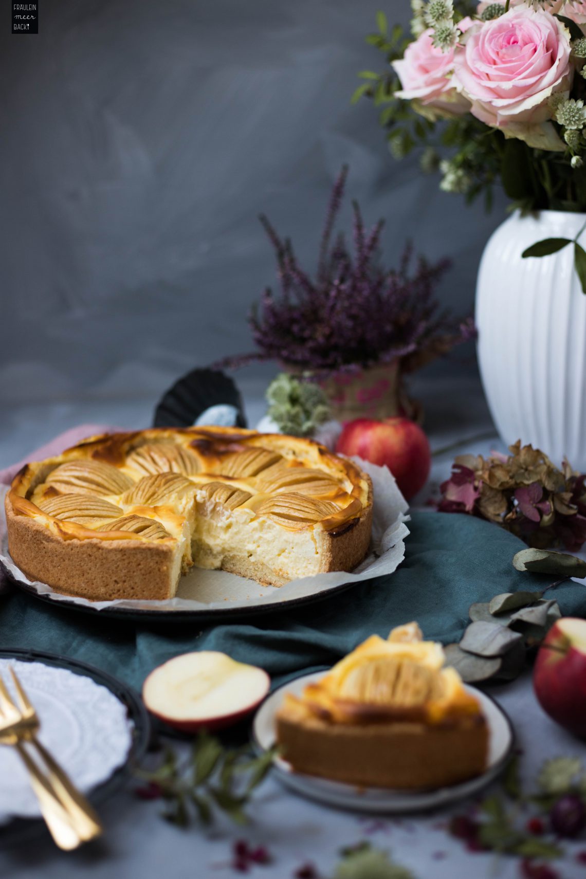 Warum Kuchen Mit Alufolie Abdecken Cremiger Apfel-Schmand-Kuchen - Fräulein Meer backt