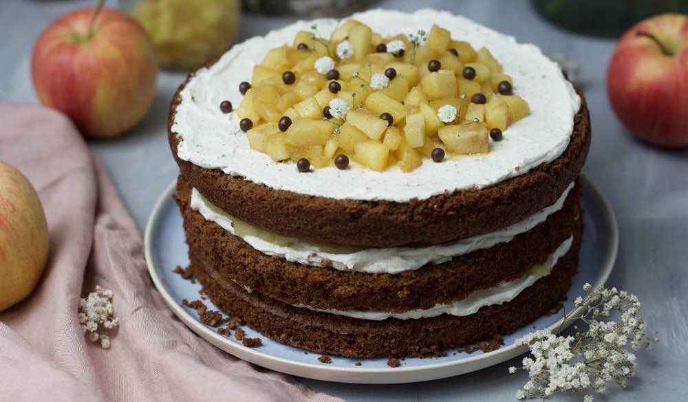 Apfel-Schokoladen-Torte: Saftig und einfach! - Fräulein Meer backt