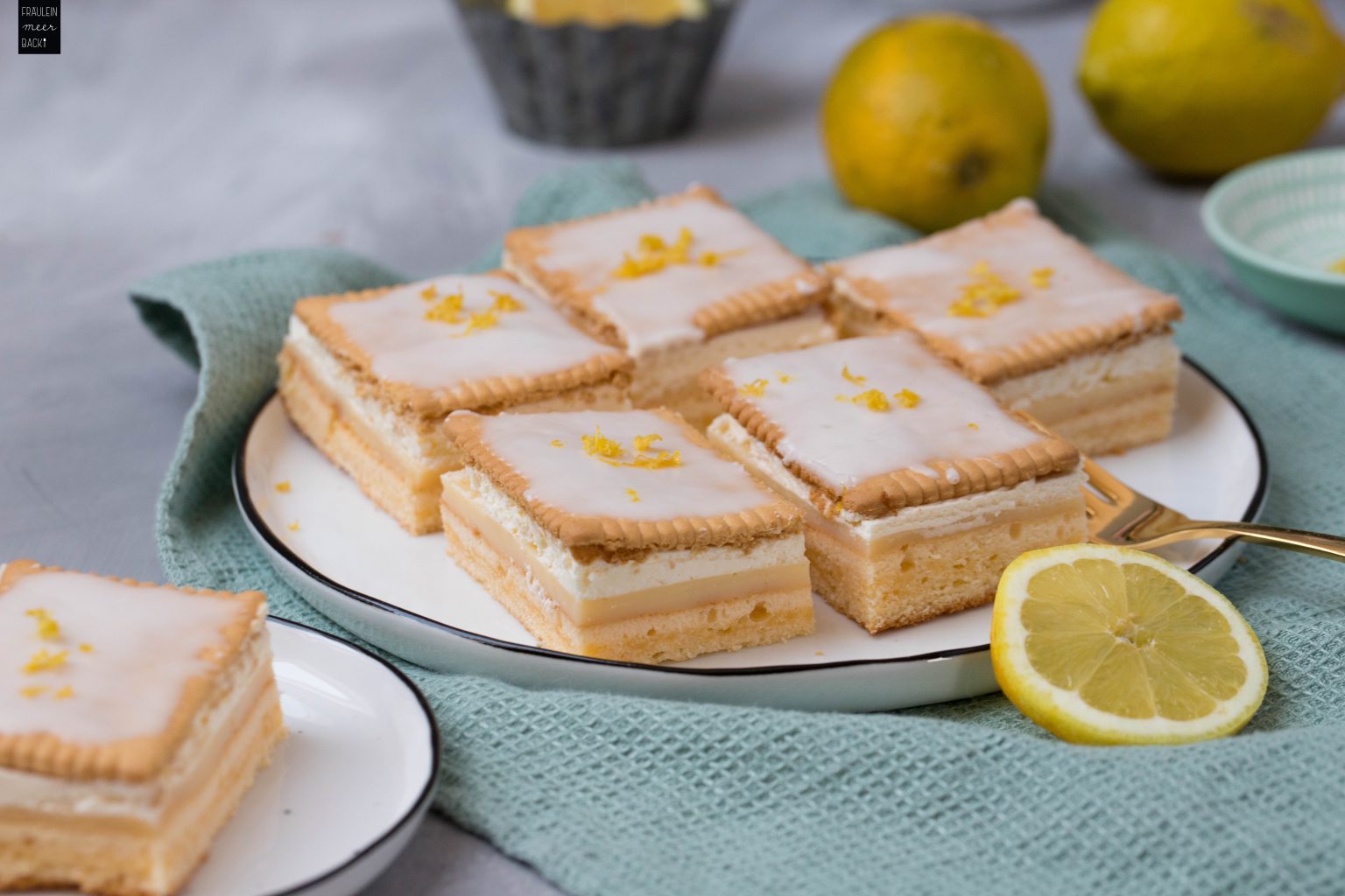 Zitronen-Butterkekskuchen: Frisch und saftig - Fräulein Meer backt