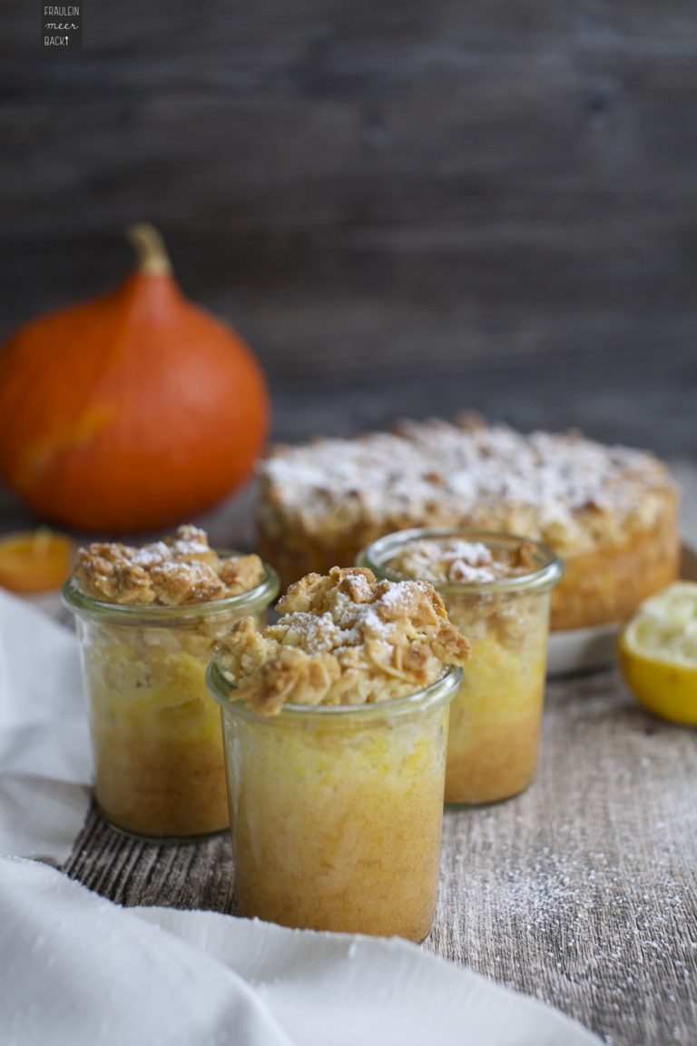 Kürbis-Apfel-Kuchen mit Mandelkruste - Fräulein Meer backt