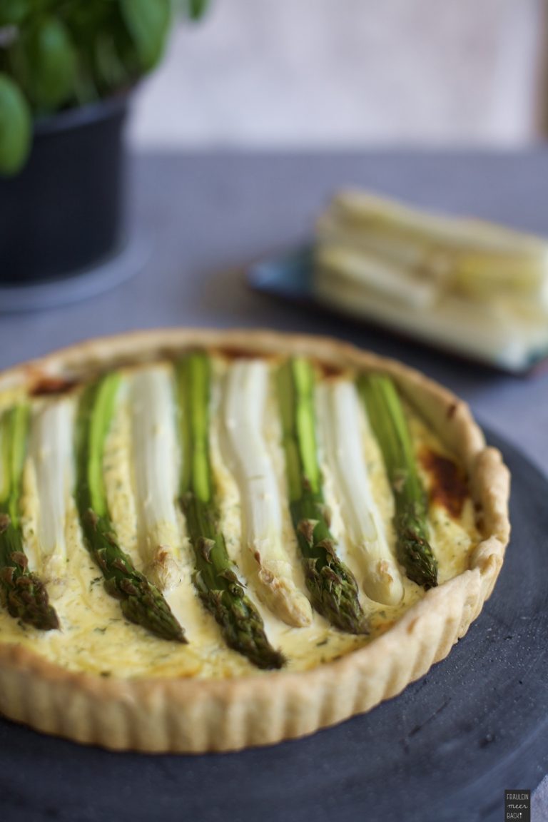 Spargel-Tarte mit grünem und weißem Spargel - Fräulein Meer backt Spargel-Tarte mit grünem und weißem Spargel - Fräulein Meer backt