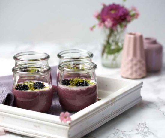 Fraeulein Meer backt Brombeer Joghurt Dessert