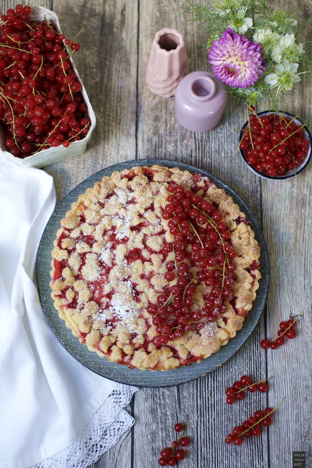 Frischkäse-Tarte mit Johannisbeeren - Fräulein Meer backt