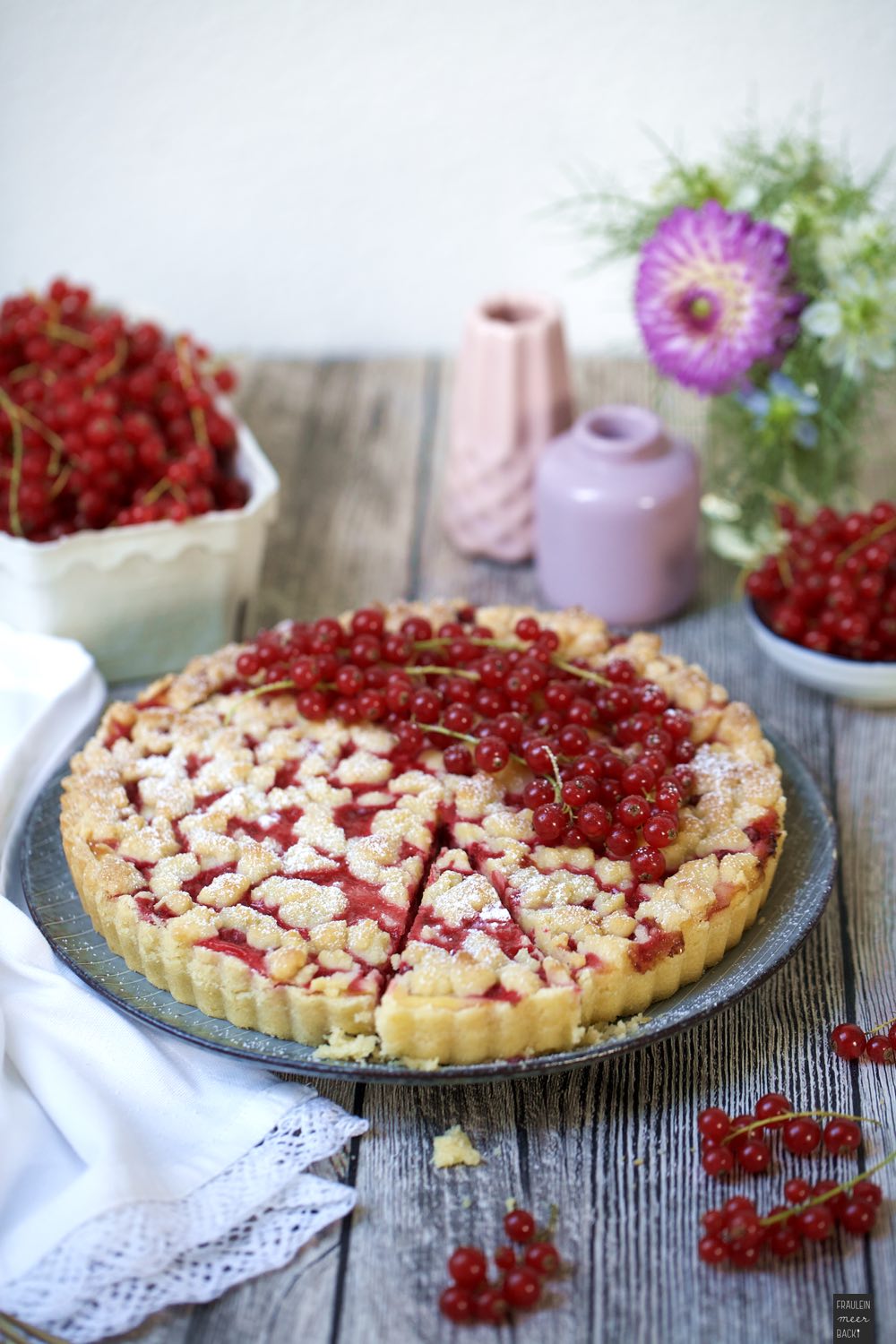 Frischkäse-Tarte mit Johannisbeeren - Fräulein Meer backt