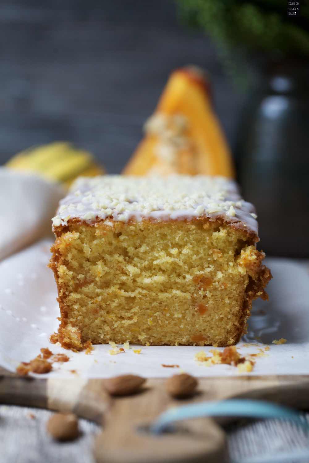 Kürbis-Honig-Kuchen mit Zuckerguss - Fräulein Meer backt