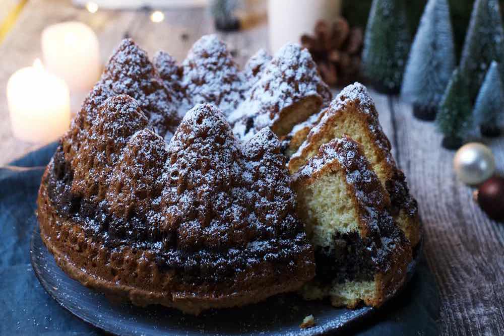 Fraeulein Meer backt Quark-Mohn-Stollen in Guglhupfform