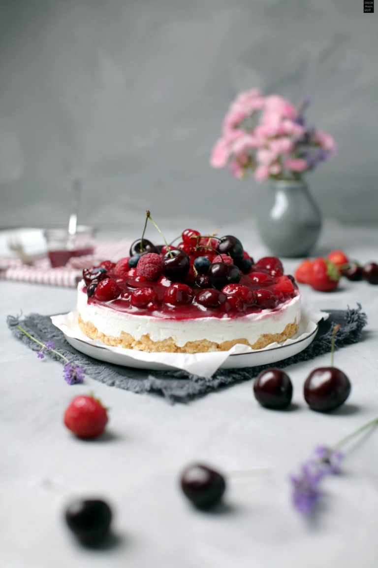 Rote Grütze Torte: No Bake Kuchen für den Sommer - Fräulein Meer backt