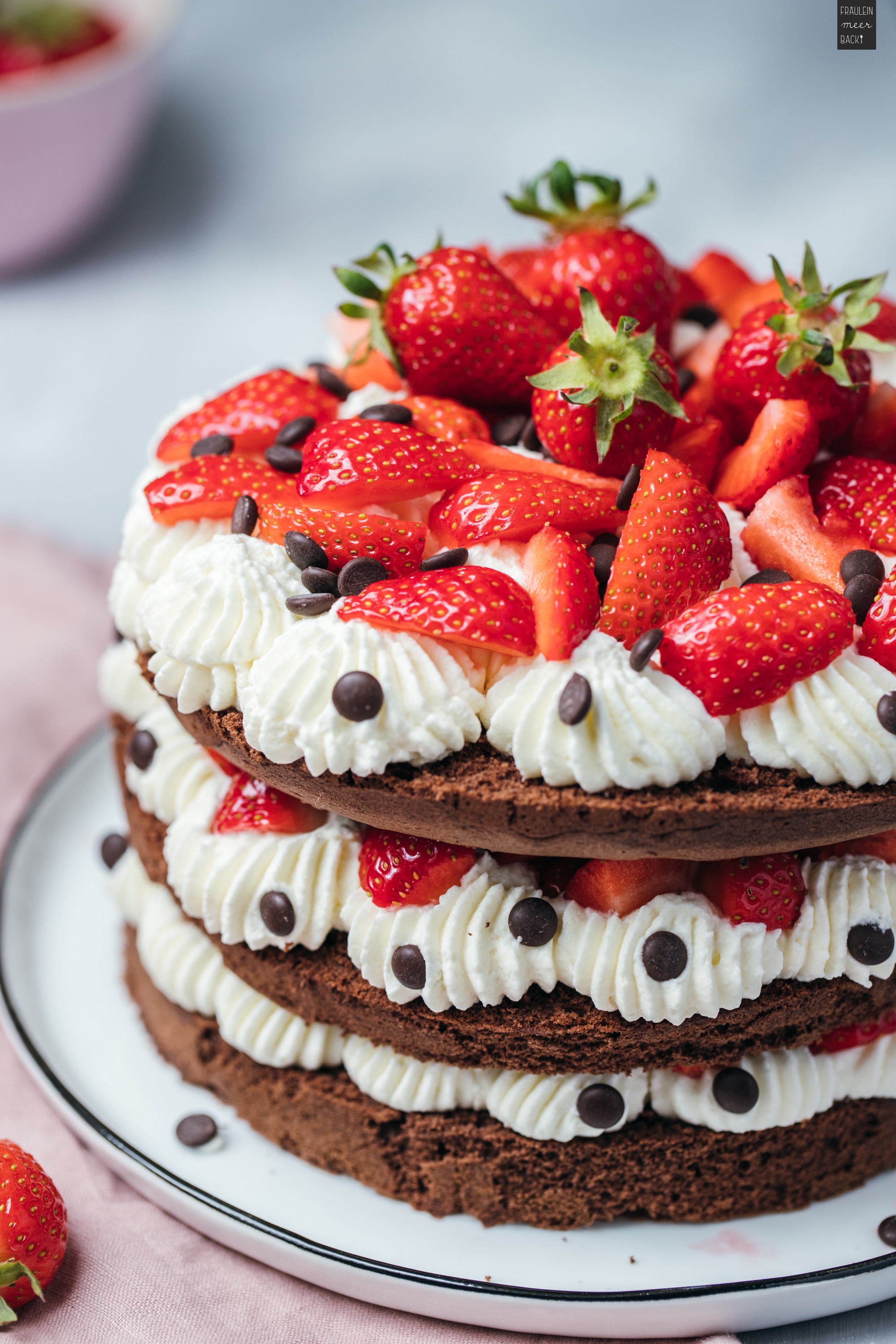 Schokoladen-Erdbeer-Torte: Sommerlich fruchtig! - Fräulein Meer backt