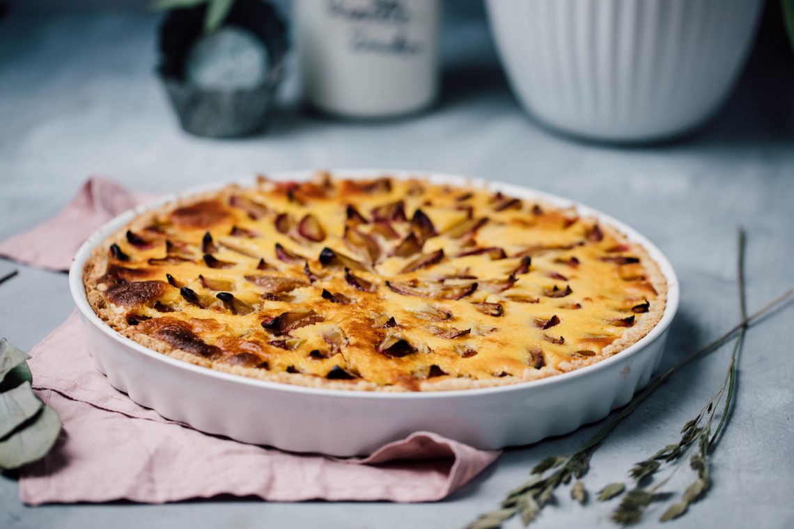 Fraeulein Meer backt Zwetschgen Tarte mit Pudding