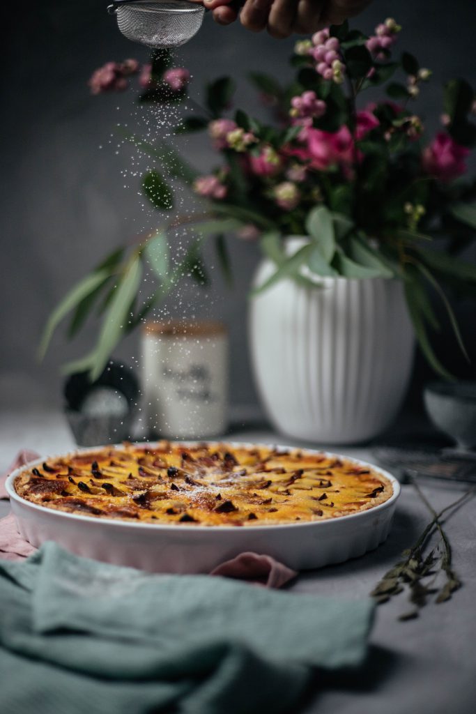 Fraeulein Meer backt Zwetschgen Tarte mit Pudding