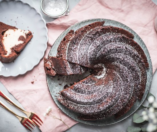 Fraeulein Meer backt Schoko-Käsekuchen-Guglhupf