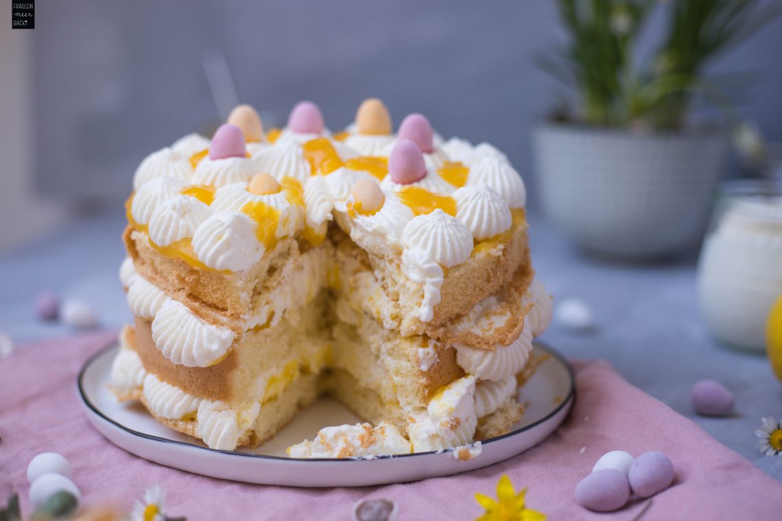 Fraeulein Meer backt Pfirsich-Biskuit-Torte