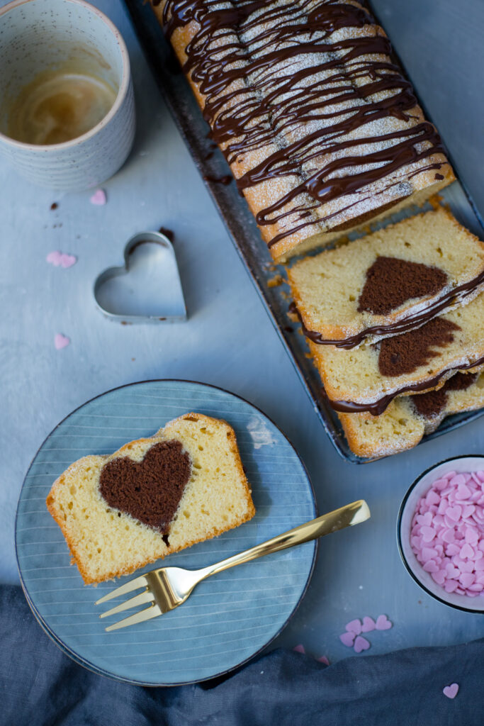 Fraeulein Meer backt Marmorkuchen Valentinstag