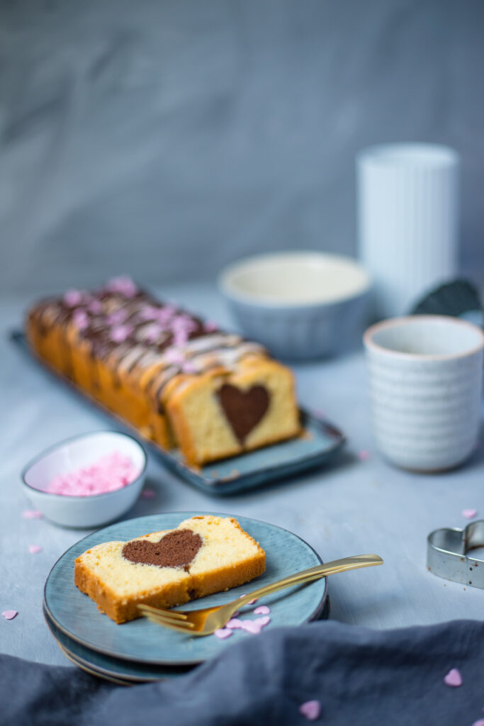 Fraeulein Meer backt Marmorkuchen Valentinstag