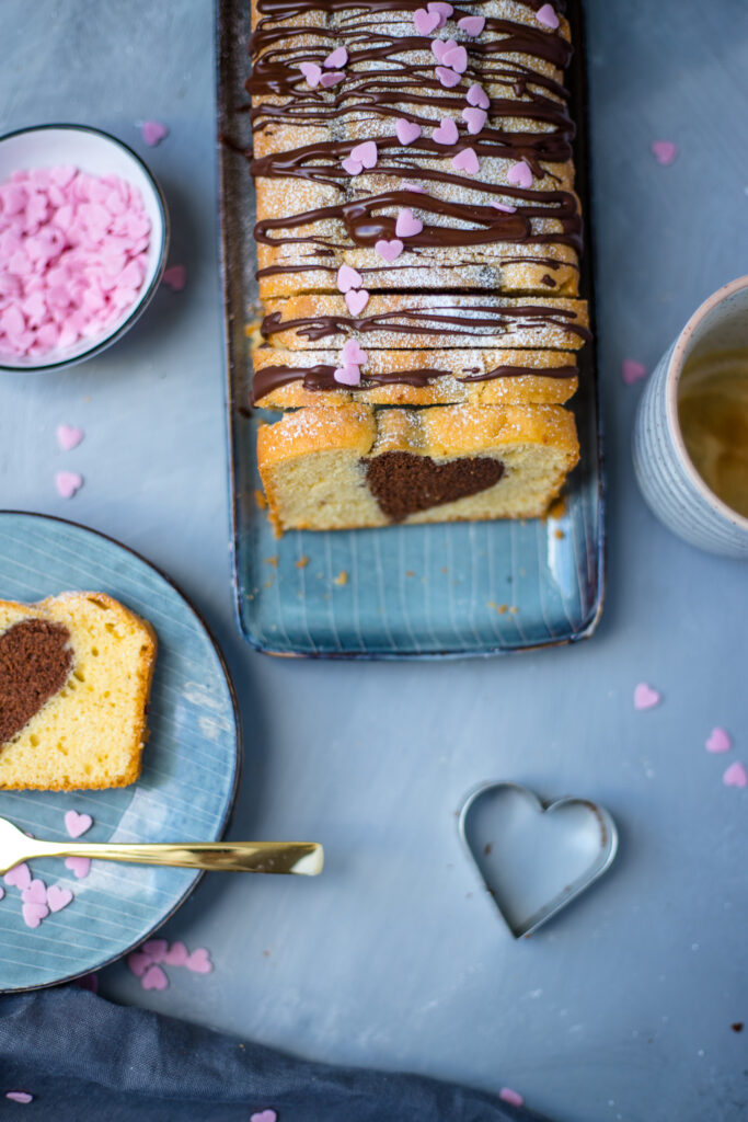 Fraeulein Meer backt Marmorkuchen Valentinstag