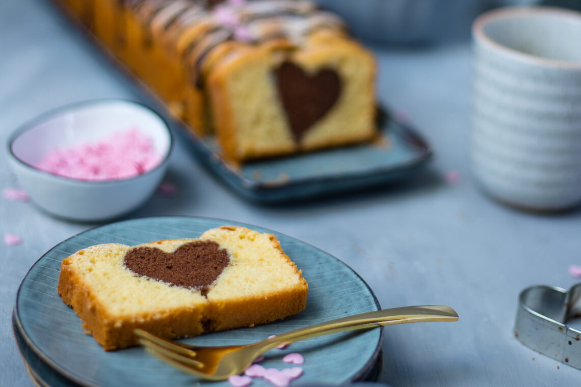 Fraeulein Meer backt Marmorkuchen Valentinstag