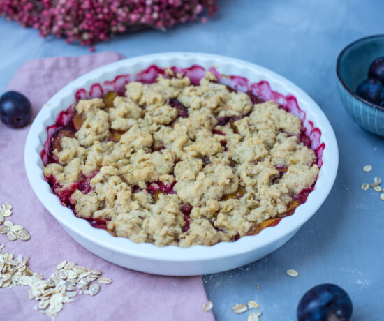 Fraeulein Meer backt Zwetschgen Renekloden Crumble